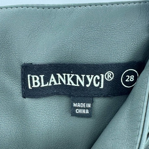 BLANKNYC Faux Leather High Rise Zippered Shorts Tie Front Pockets Size 28 NWT - Picture 12 of 12